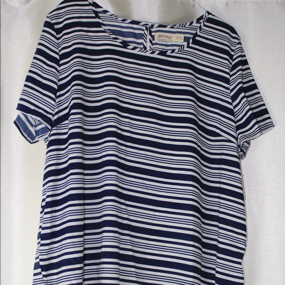 Stripped Navy and White Shirt